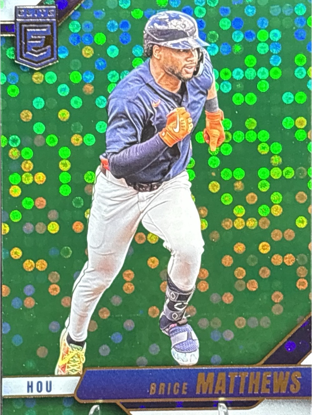 Panini Elite Brice Matthews Baseball Card — Green Dot Insert
